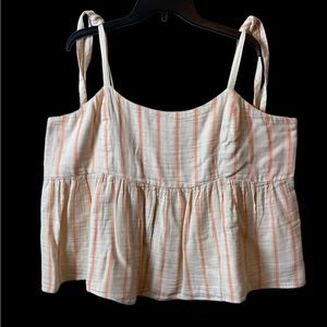 Old Navy Peplum Tie Top Tank—XL